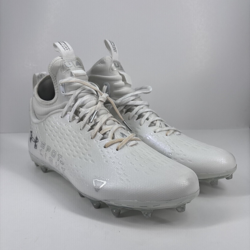 Under Armour Spotlight Lux MC 2.0 Football Cleats Men's US 13 White‎ Lightweight - Picture 14 of 16